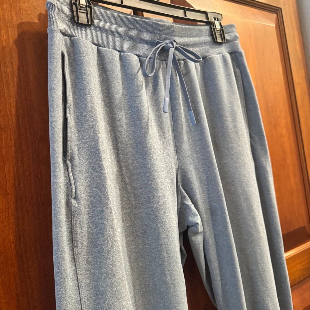 Fabletics Cloud Jersey Jogger Pants Women's Blue Heather Drawstring Stretch M - Picture 12 of 15